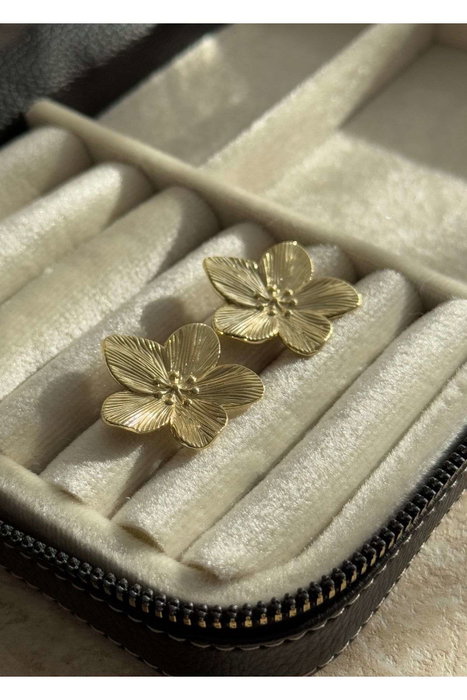Heliophilia Silver Pendientes de Latón Dorados
